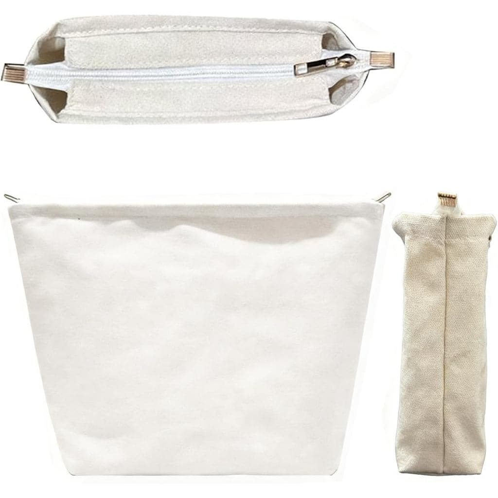 Bolsas de Crochê com Bolso Costurado e Zíper 10'' x 8'' Forro Organizador para Bolsa de Crochê, Organizador Interno para