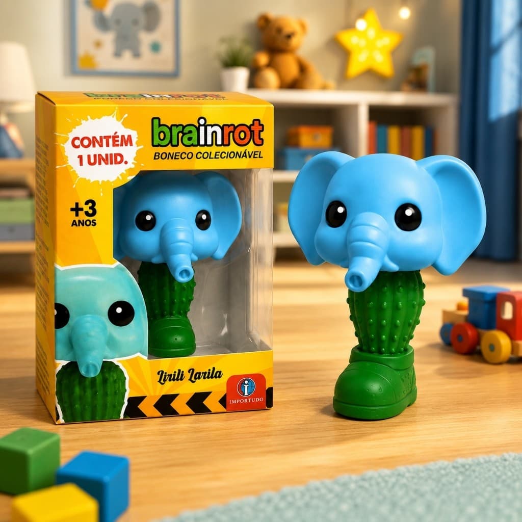 Boneco Colecionavel Brainrot Lirili Larila Personagem Unico Design Detalhado Exclusivo