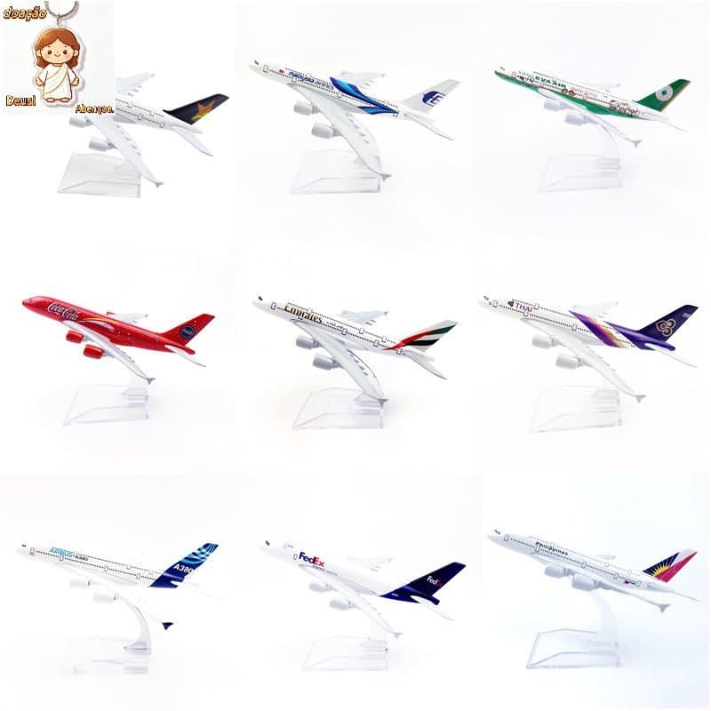 Airbus 380 Modelo De Aeronave De Liga Malásia Britânico França Tailândia Filipinas Airlines A380 Avião De Metal Fundido