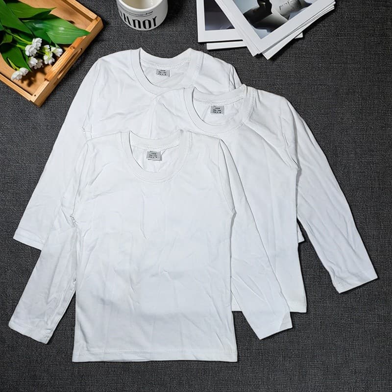 180g roupas infantis de outono camisas de manga comprida Tops de algodão camisas de fundo interno médio grande pequeno b