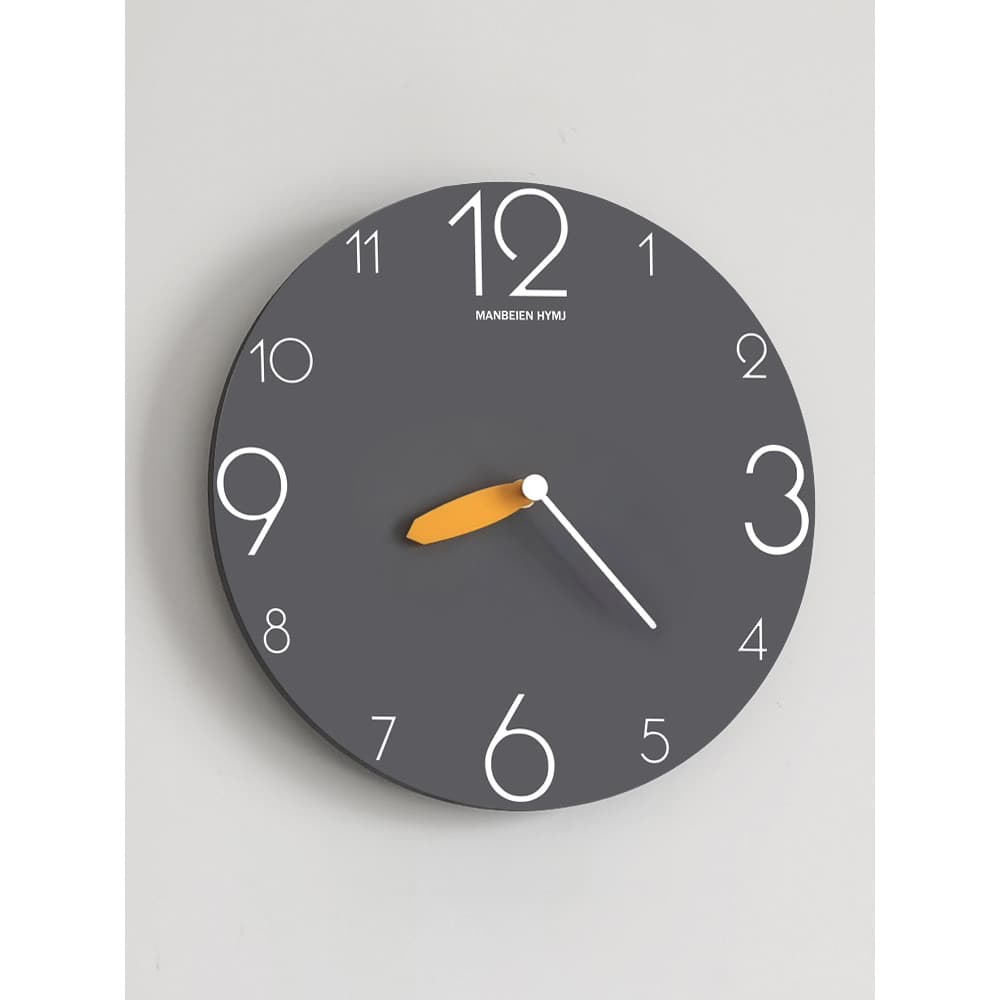 Cinza moderno sala de estar mudo abstrato simples relógio personalidade minimalista nórdico relógio parede artista pendu