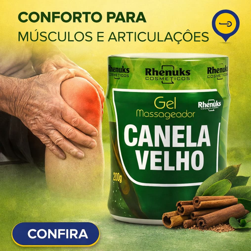 Gel Massageador Canela de Velho Rhenuks 200g – Alívio Imediato de Dores Musculares e Contusões