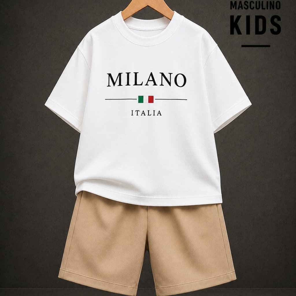 Conjunto infantil premium Masculino Conjunto Menino Kit Conjunto Masculino infantil Bermuda Camisa