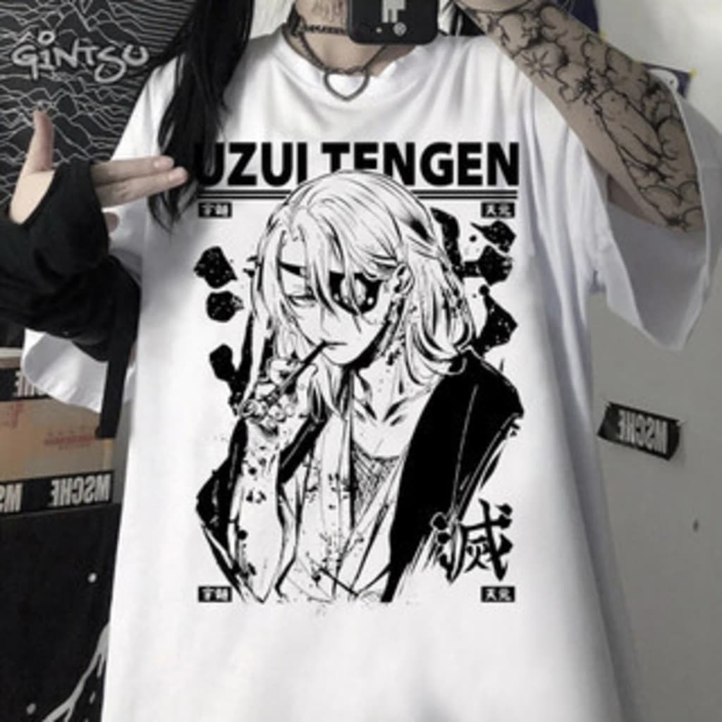 Camiseta Uzui Tengen Kimetsu no Yaiba Demon Slayer  anime bau de tesouro