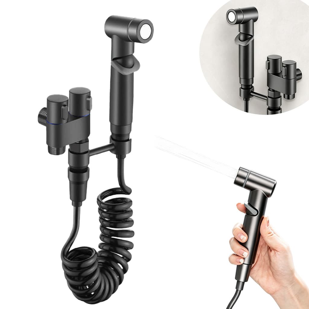 Ducha Higiênica Banheiro Registro Duplo Lavatório Kit Inox Chuveirinho Acessório