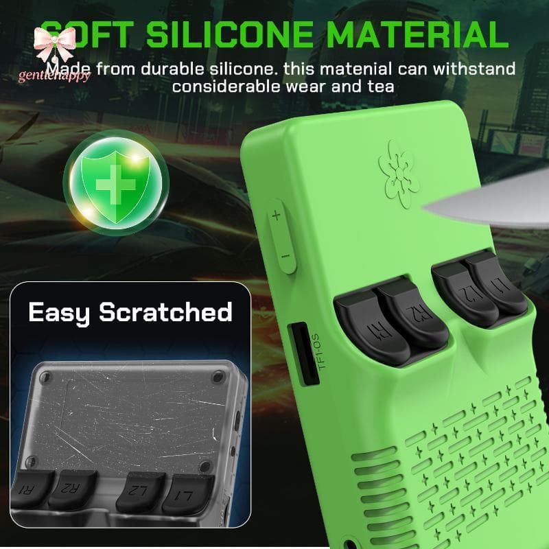 Capa Protetora De Silicone Suave Para Console De Jogos Portátil R36S , 360 ° Acessórios De Jogo De Pele À Prova De Choqu