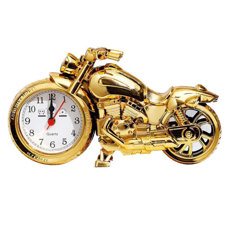Criativo estilo motocicleta despertador elegante único estudante relógio de cabeceira casa decoração de mesa três dimens
