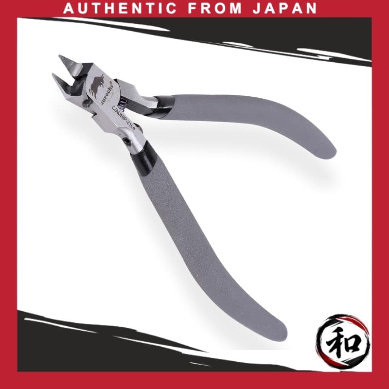 aurochs Nippers de lâmina ultrafina, lâmina única, precisão, para plástico de modelismo, corte de gate (cinza e preto
