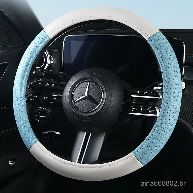 Capa Unissex para Volante de Carro para Mulheres, Capa Decorativa de Couro Resistente ao Desgaste para Todas as Estações