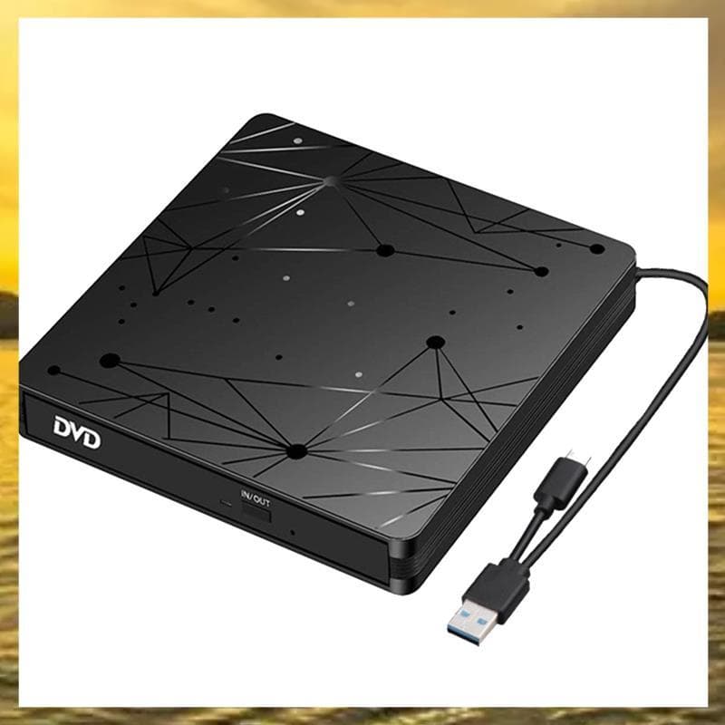 (Vko) USB3.0 Tipo-C Externo 2 Em 1 Gravador De DVD RW CD Slim Unidades Ópticas Leitor-ROM-Para Laptop PC