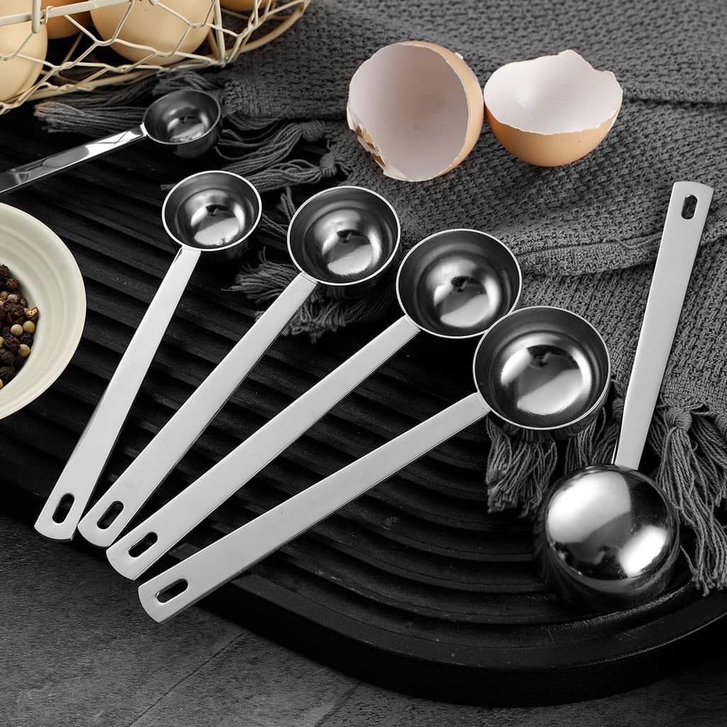 Colher medidora de aço inoxidável 304 para cozinha e confeitaria, colher medidora de temperos para uso doméstico, colher