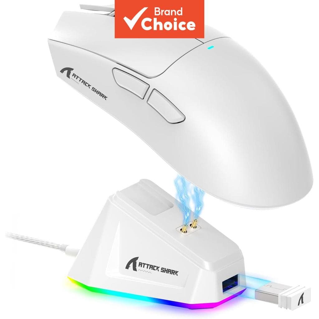 Mouse Gamer Sem Fio Tri-Modo ATTACK SHARK X11 Ultra-Leve Ergonômico para PC Laptop Mac Presente Gamer