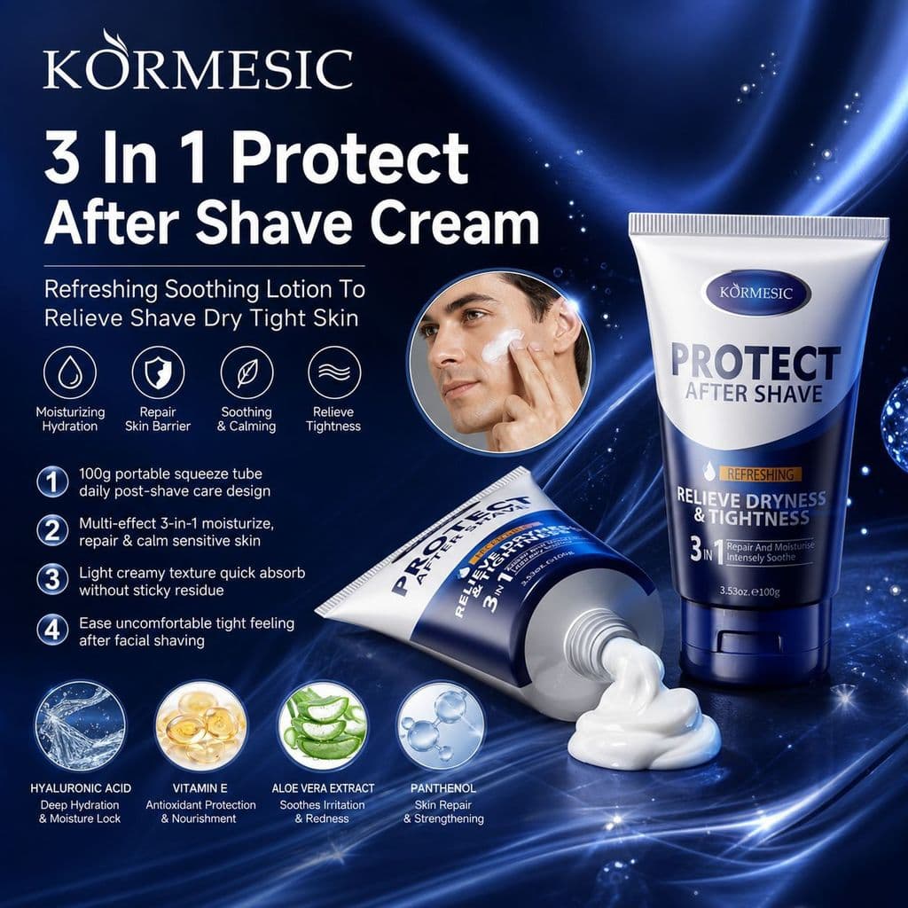 Creme ortodôntico hidratante, rosto inglês completo, embalagem por atacado, barbear, cuidados masculinos, DJQA
