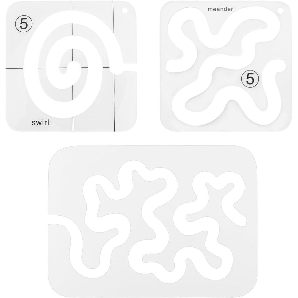 Conjunto de 3 Réguas e Moldes de Acrílico para Quilting Livre para Quilting à Máquina/Quilting DIY e Patchwork (3)