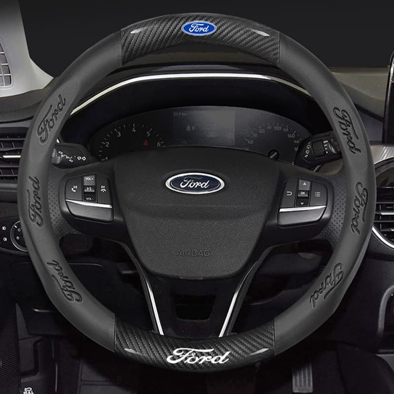 Capa de volante de carro para Ford Focus, Mustang, Ranger, Raptor, Ecosport, Everest, Transit, Mondeo, T150, Bronco, Ter
