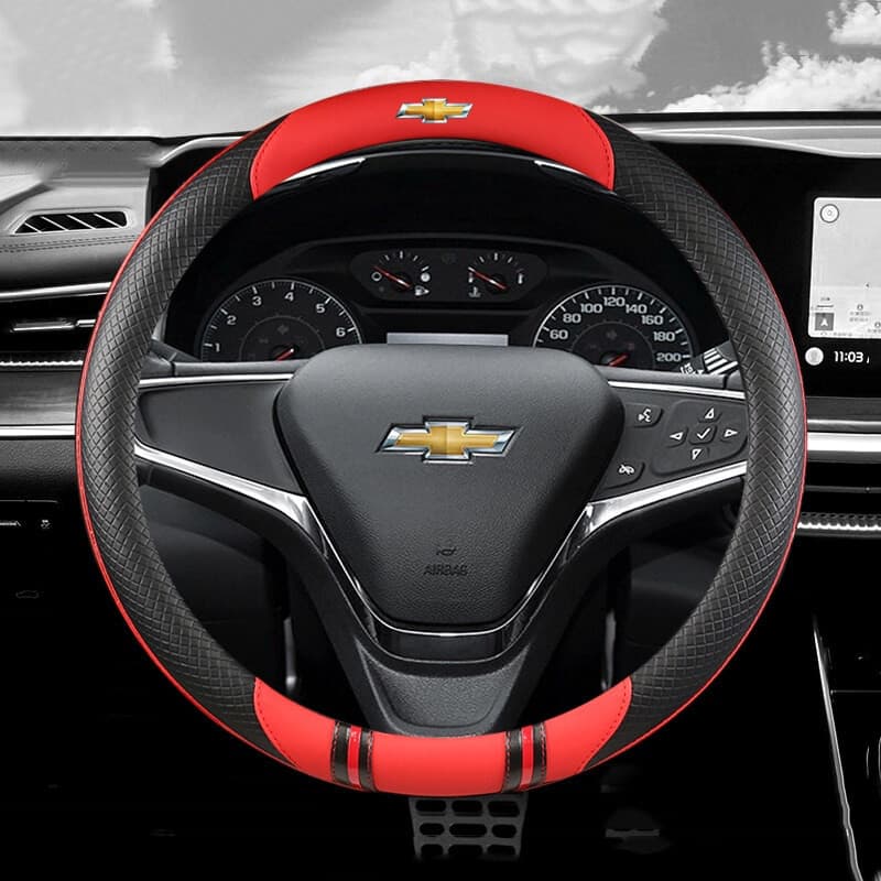 Capa de Volante de Couro Universal de 38CM para Todas as Estações, Compatível com Chevrolet Cruze, Captiva, Lacetti, Ave