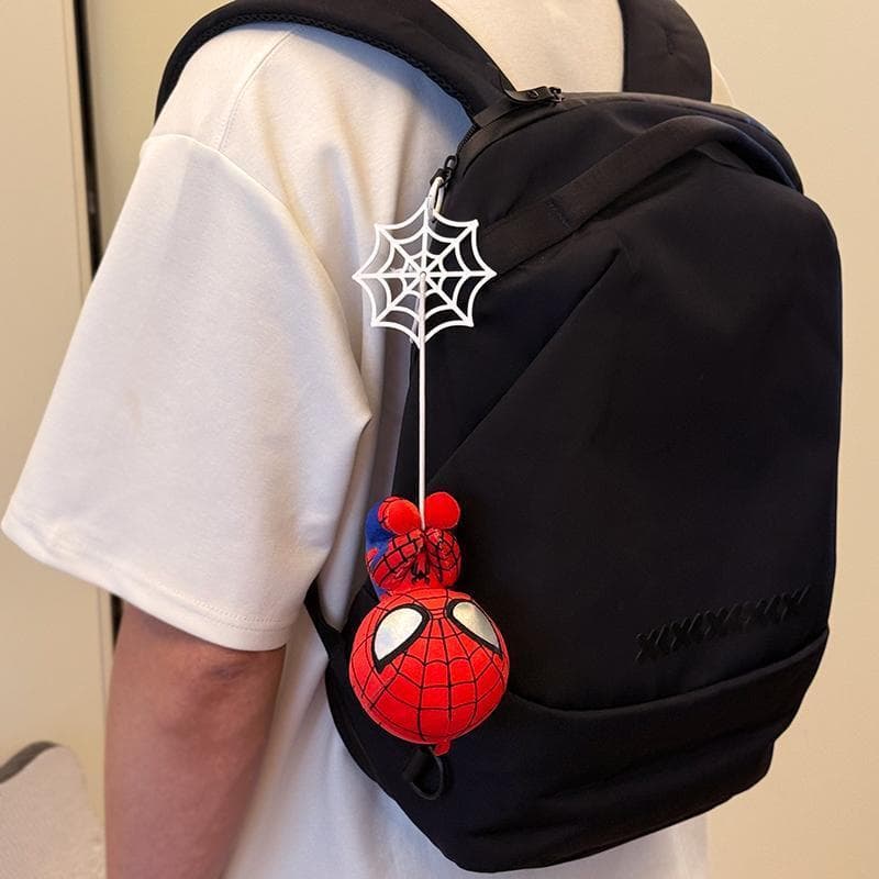 Homem-aranha lã boneca pingente homem-aranha boneca chaveiro saco de escola ornamentos diversão boneca de pelúcia