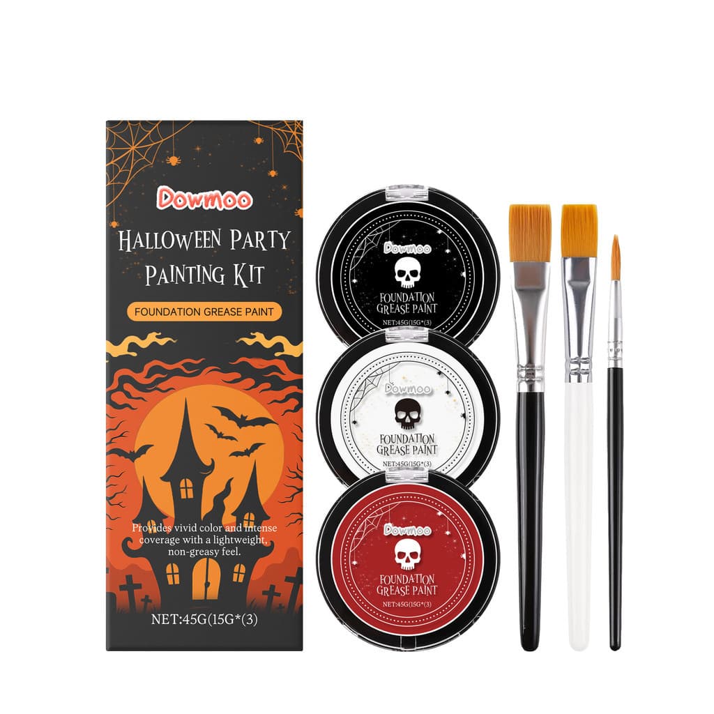 Kit De Pintura Facial De Halloween Altamente Pigmentado Para Festa De Máscaras Conjunto Criativo De Maquiagem