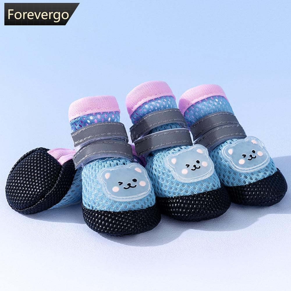 FOREVERGO Sandálias De Malha Respirável Para Cães Pequenos Sapatos De Verão Animais De Estimação Com Sola Elástica Antid
