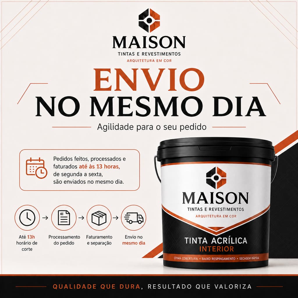 Tinta Acrílica Para Interiores 18Kg Maison Decor - Econômica Sem Cheiro Alto Rendimento Antimofo
