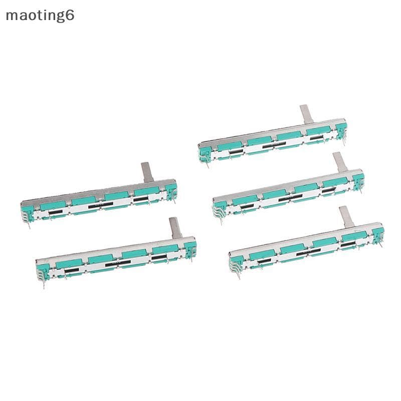 5 Unidades Potenciômetro Deslizante Reto Duplo 75 Mm B103 Misturador Fader B10K
