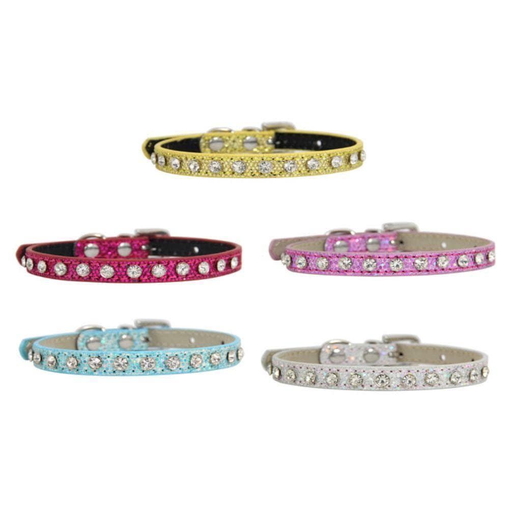 Coleira De Gato Com Strass Diamante , Coleiras Ajustáveis De Couro Para Gatos Brilhante , Super
