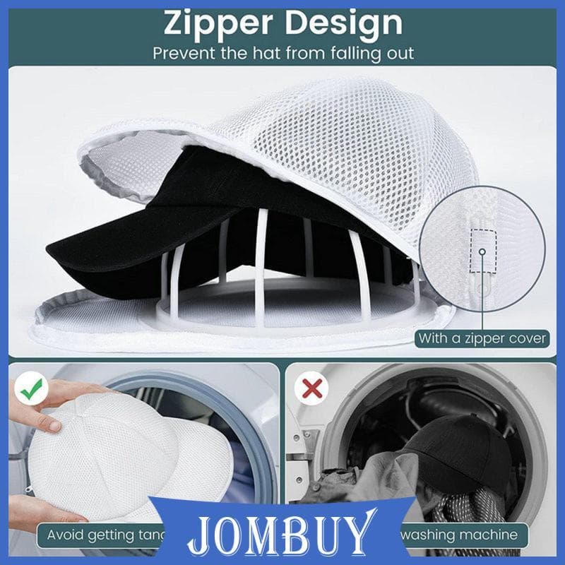 [Jombuy] Lavadora De Chapéus PP Nylon Cap Cleaner Boné De Beisebol Protetor De Máquina De Lavar Roupa Acessório De Lavag