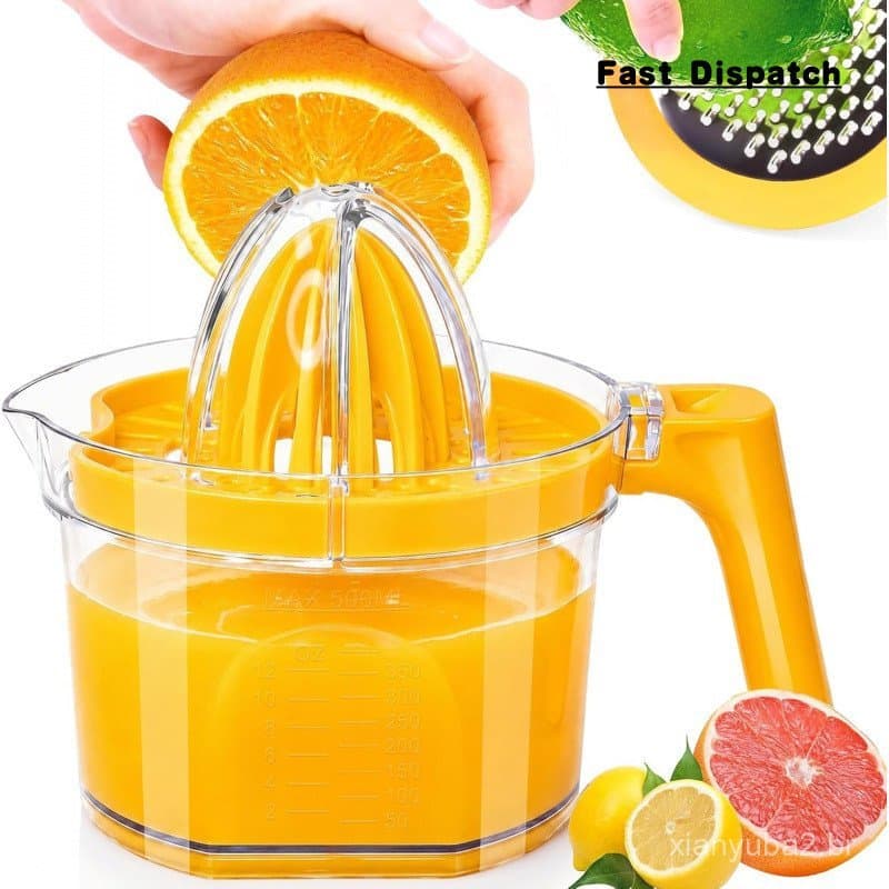 Espremedor de Laranja Manual 4 em 1 - Espremedor de Limão de 16,9oz, Duplo Espremedor |   Espremedor de Cítricos Multifu