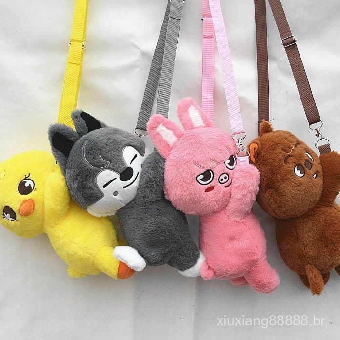 SKZOO Stray Kids Bolsa Crossbody K-pop Idol SKZ Fãs Presente De Aniversário Wolfchan Jiniret Leebit Felix BangChan FZMH