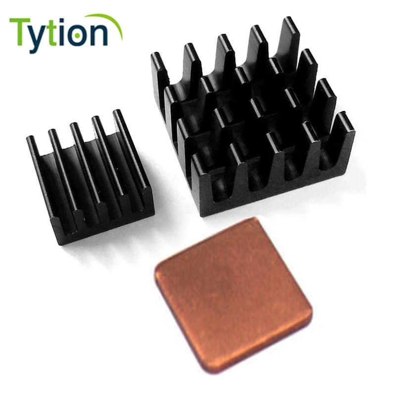 Raspberry Pie 3b 3B + Radiador Preto Pacote de 2 peças com adesivo de dissipação de calor Adesivo condutor térmico Venda