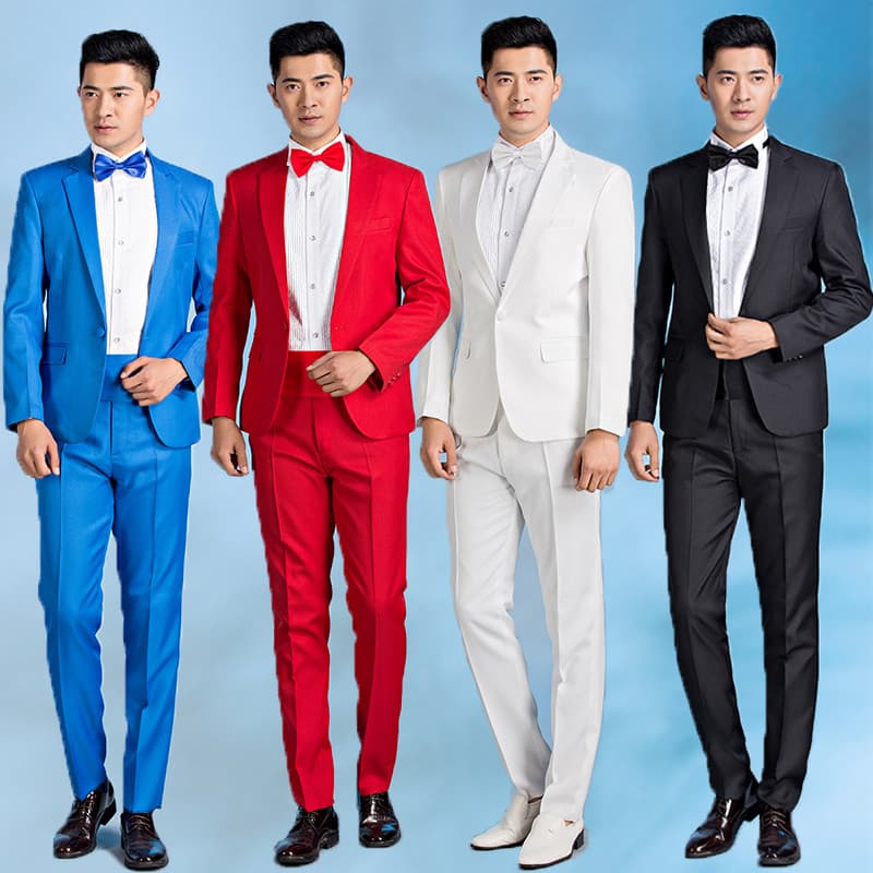 Primavera estilo noivo terno de casamento terno masculino desempenho traje cerimonial padrinhos anfitrião terno estúdio