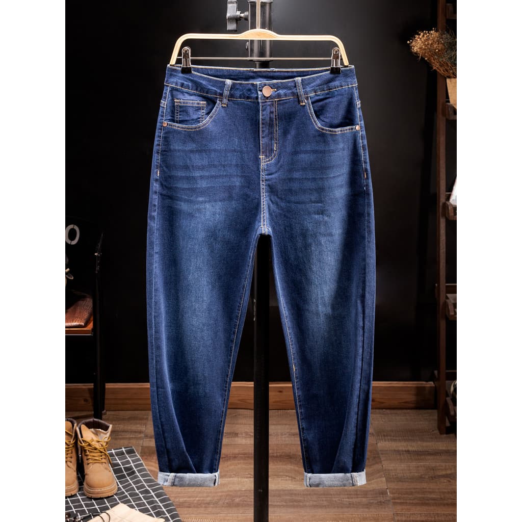 Calças gordas da moda masculinas mais gordura Extra grande estilo outono magro-ajuste calças magras 2026 novo estilo mas