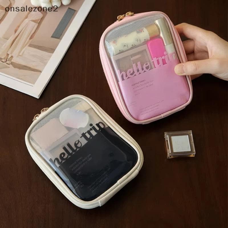 ONS Transparente Viagem Lipsti Saco Cosmético Portátil À Prova Dwaterproof Água Mini Bolsa De Maquiagem Para Mulheres De