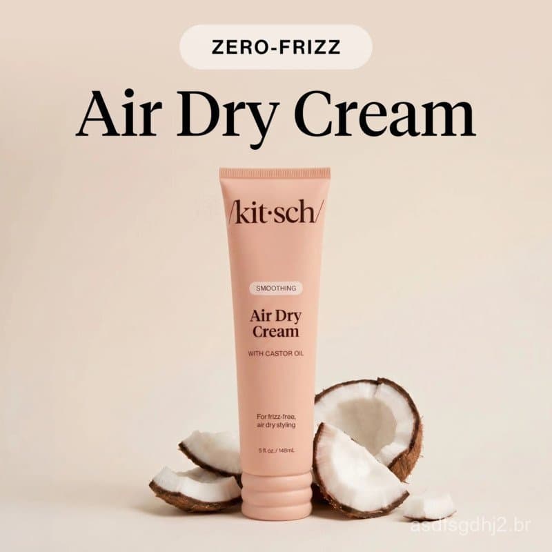 Conjunto Anti-Frizz para Secagem ao Ar: Use óleo de rícino para um penteado suave - Controla o frizz por 24 horas, adequ