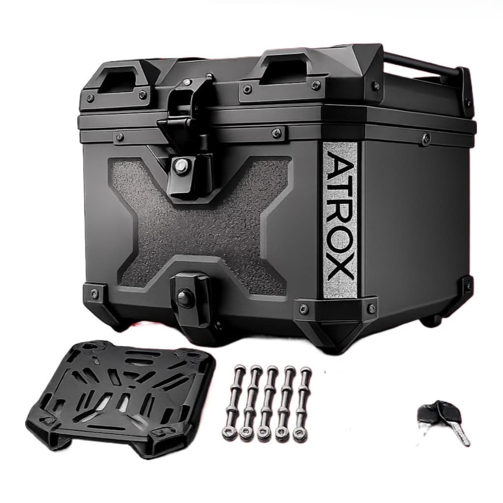 Baú Bauleto Universal Para Moto 45 litros Com Forro E Trava Anti Furto Completo ENVIO IMEDIATO