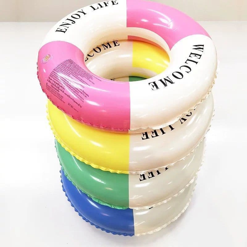 Boia Inflável Redonda Enjoy para Piscina Praia Verão Diversão Adulto Infantil 70 90 120cm