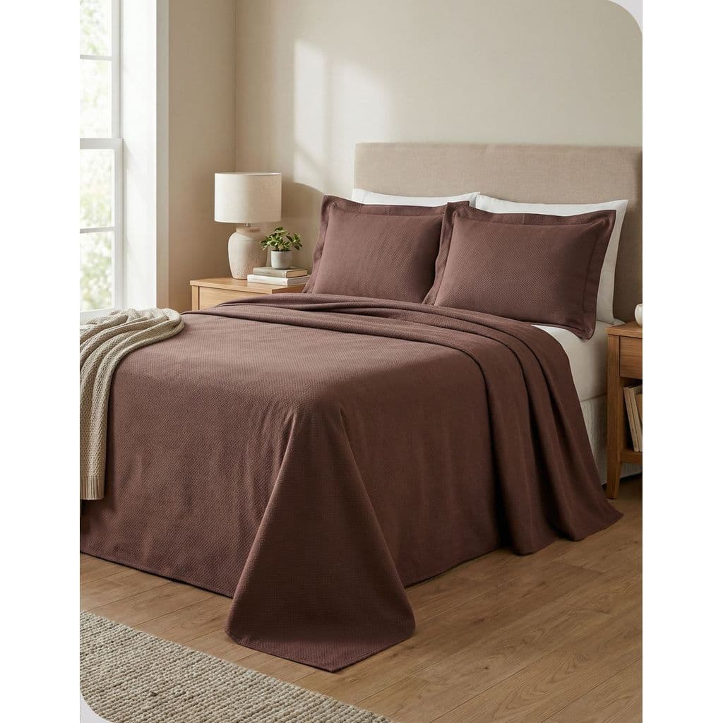 Kit Colcha Casal 3 Peças 100% Algodão Cobre Leito Teka Roupa D Cama Enxoval Decorativa Premium Macia