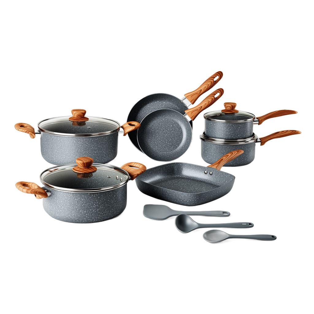 Jogo de Panelas Brinox Easy Gris 10 Peças com Indução