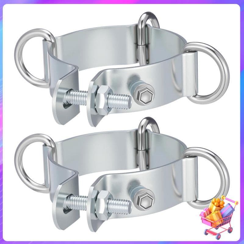 [Bom Negócio] Para Sol Postes De Vela De Sombra 2 Peças 3.6 " Braçadeira De Anel D Braçadeiras De Poste De Metal Ferrage