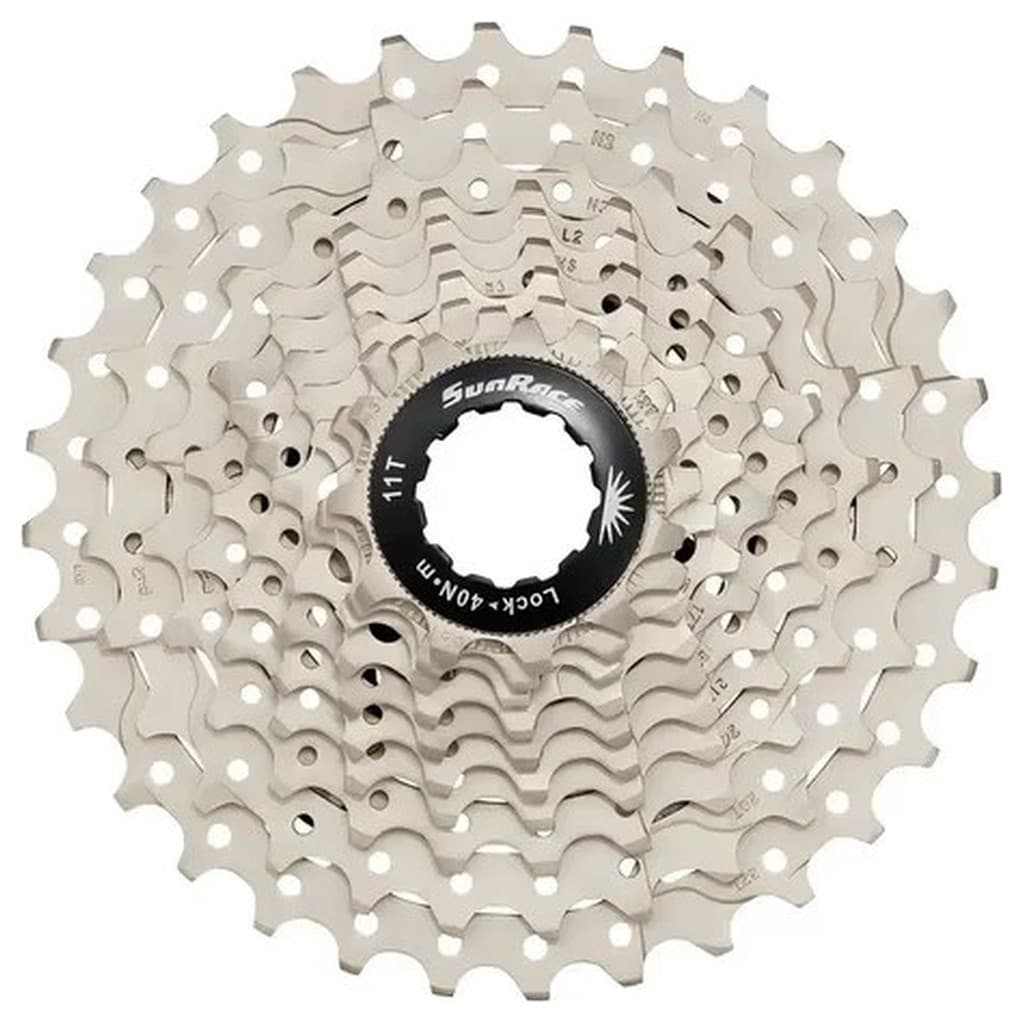Cassete Sunrace RS1 10v 11-32 Dentes Speed MTB Prata Metálico Shimano Sram Compatível 11 12 13 15 17 19 21 24 28 32