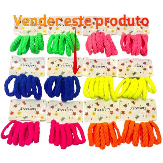 Kit 36,72 Elástico de Cabelo feminino Xuxinha rabicó para cabelo