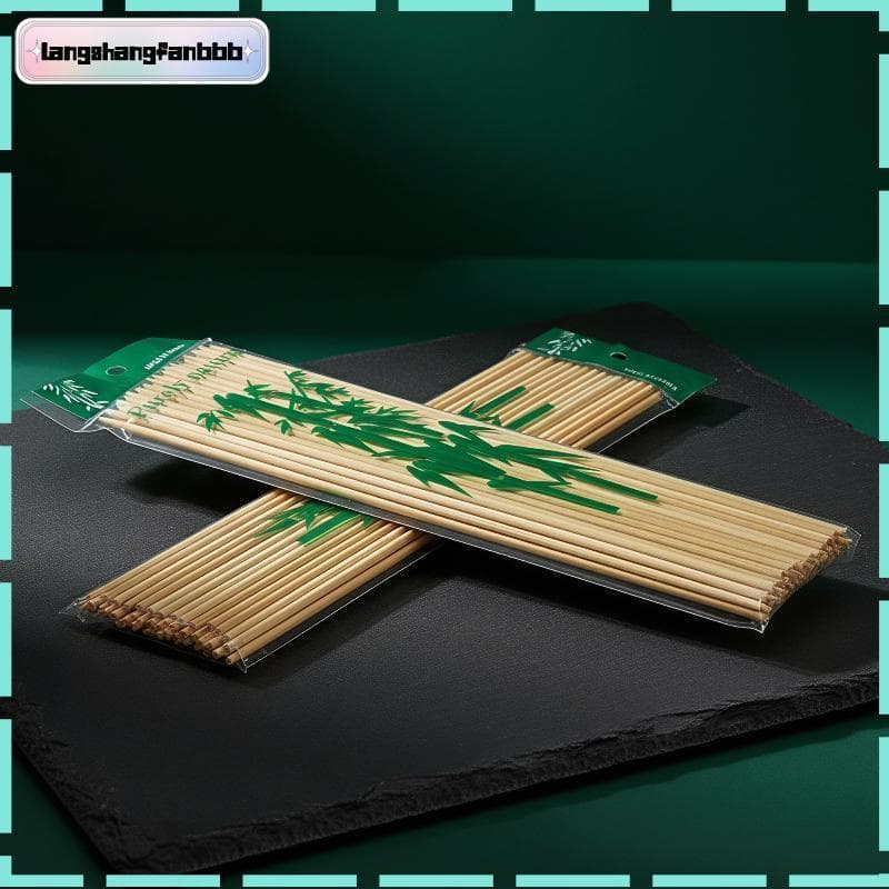 [LANGB] Espetos De Bambu Natural Seguros Para Alimentos , 100 Peças , Polidos Suaves , Sem Talas Churrasco , Grelhar , A