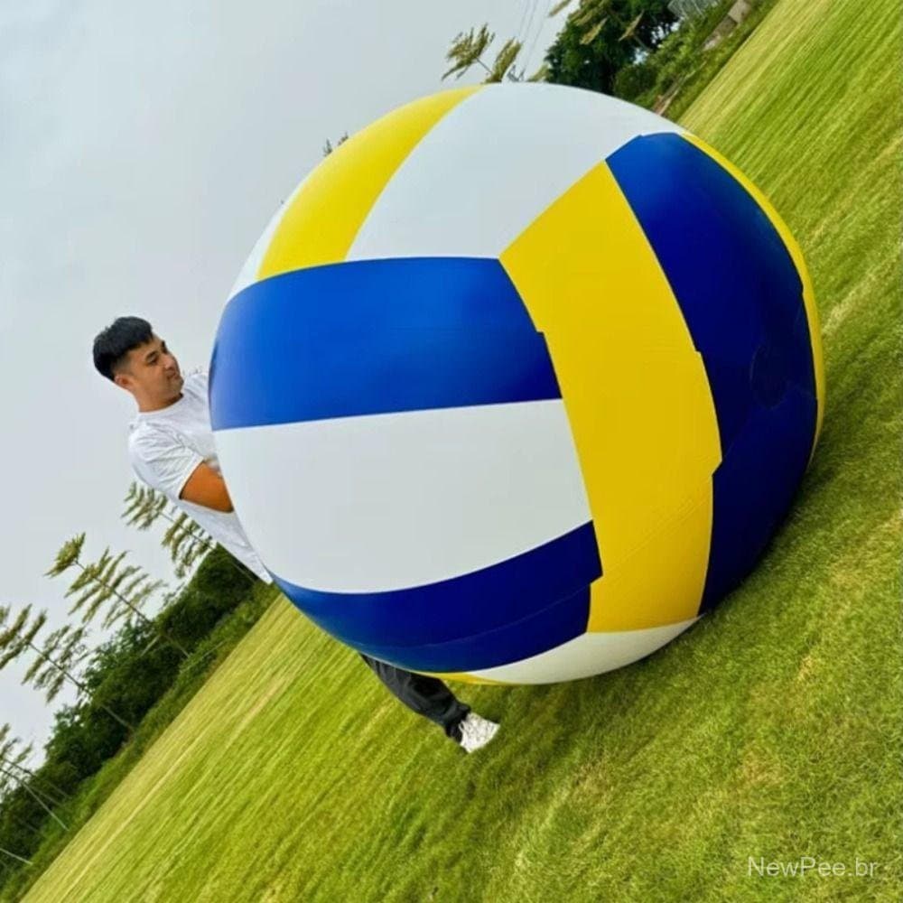 Bola de vôlei inflável para praia, feita de material PVC, vôlei gigante, adequada para uso em jardins de infância.