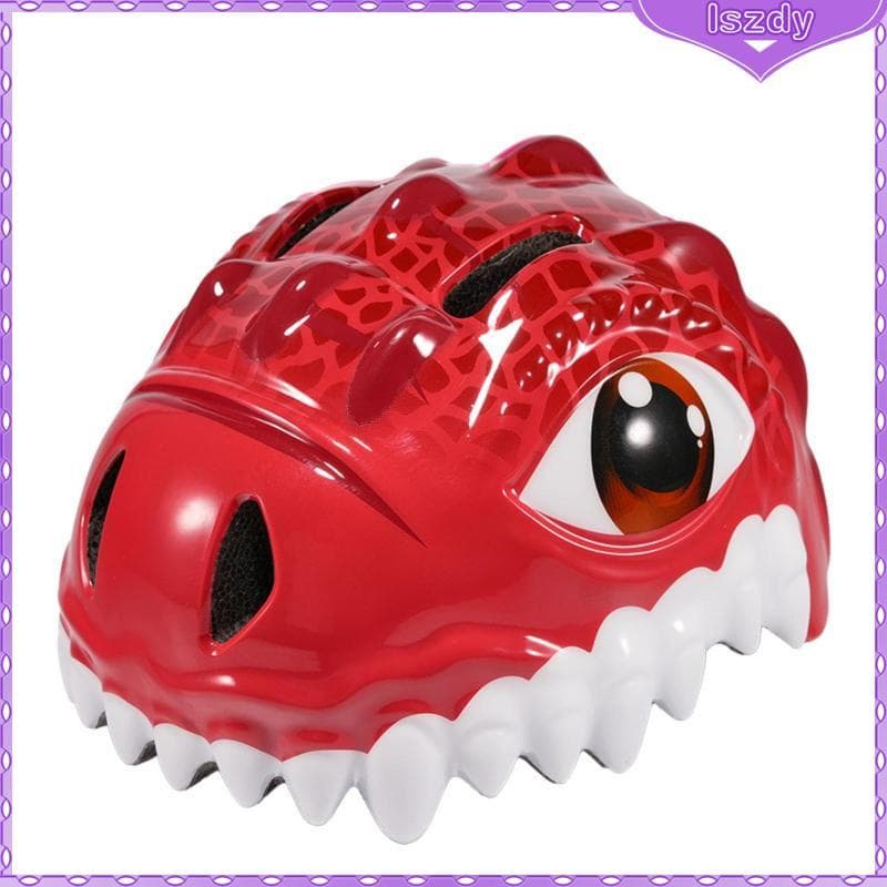 [Lszdy] Capacete De Bicicleta Dinossauro Com Absorção De Choque Infantil Seguro E Respirável Para Crianças , Ciclismo ,