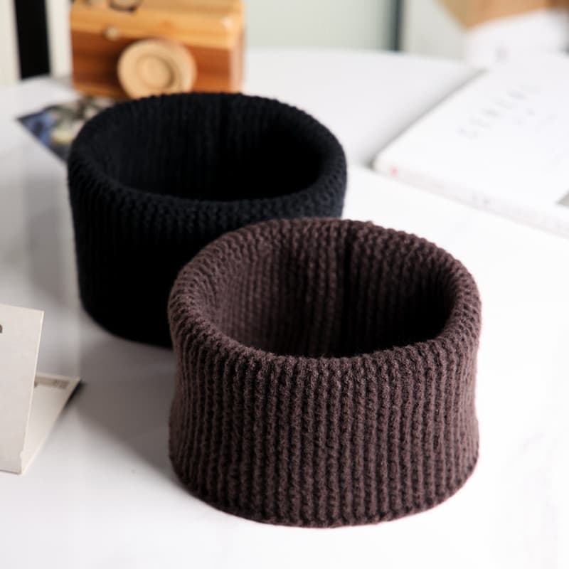 Proteção de pescoço pequeno cachecol feminino inverno quente proteção contra frio senhoras malha pescoço capa lã colar f