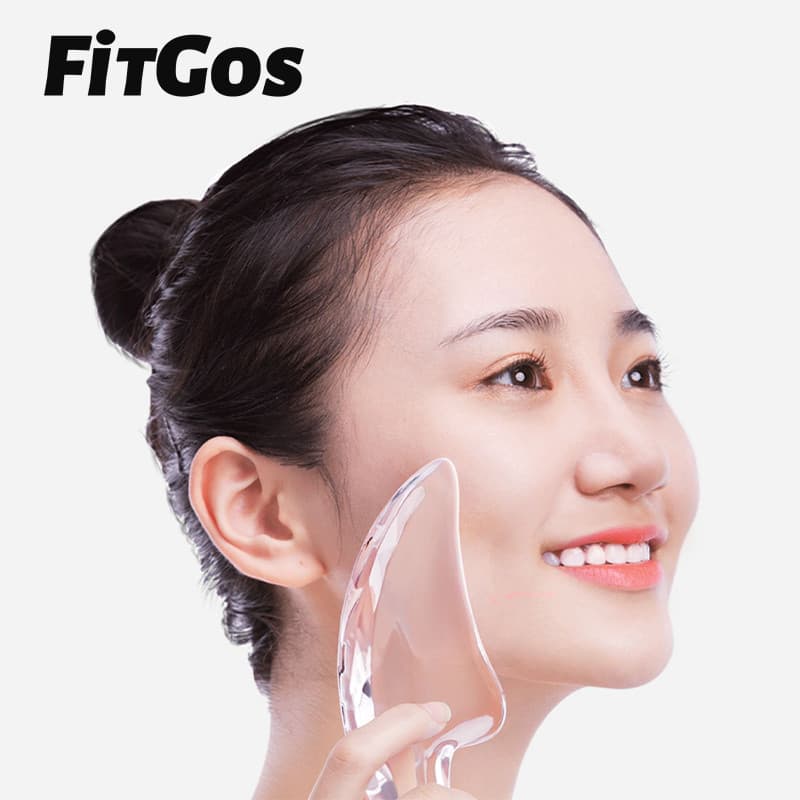 Placa de raspagem facial de cristal, ferramenta de beleza para levantamento facial, ferramenta útil para massagem, levan