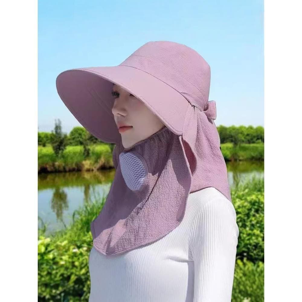 Primavera verão novo estilo temporada protetor solar chapéu de colheita de chá senhoras chapéu de pesca cor sólida chá c