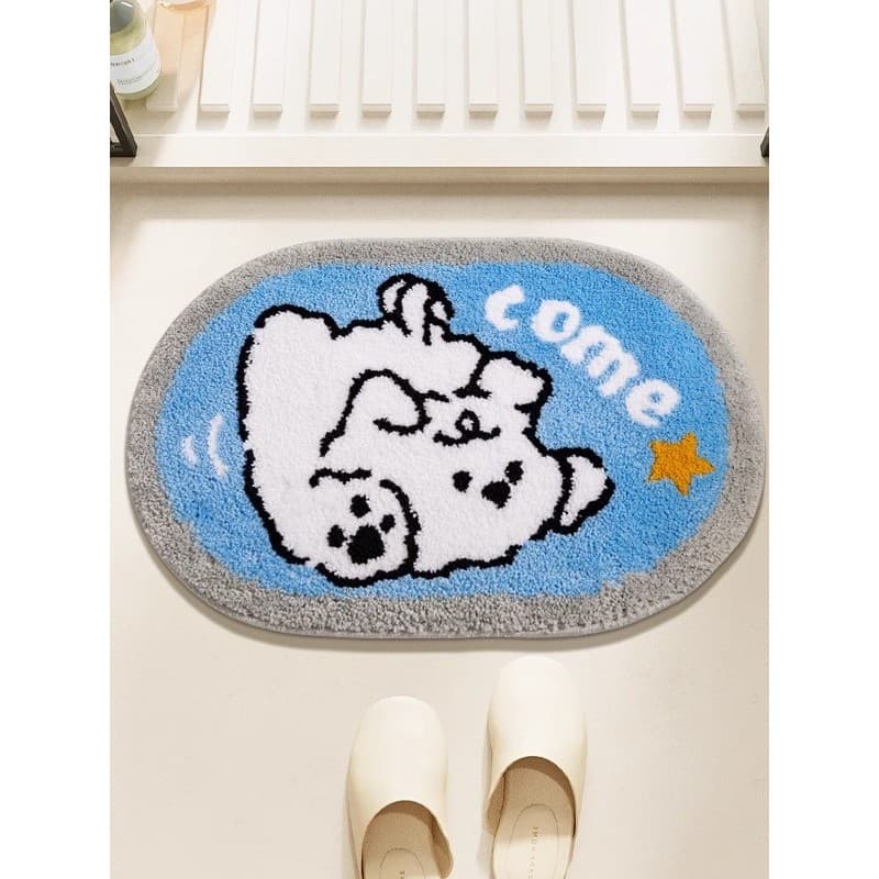 Bonito dos desenhos animados tapete de banheiro absorvente antiderrapante tapete outono primavera verão engrossado toale