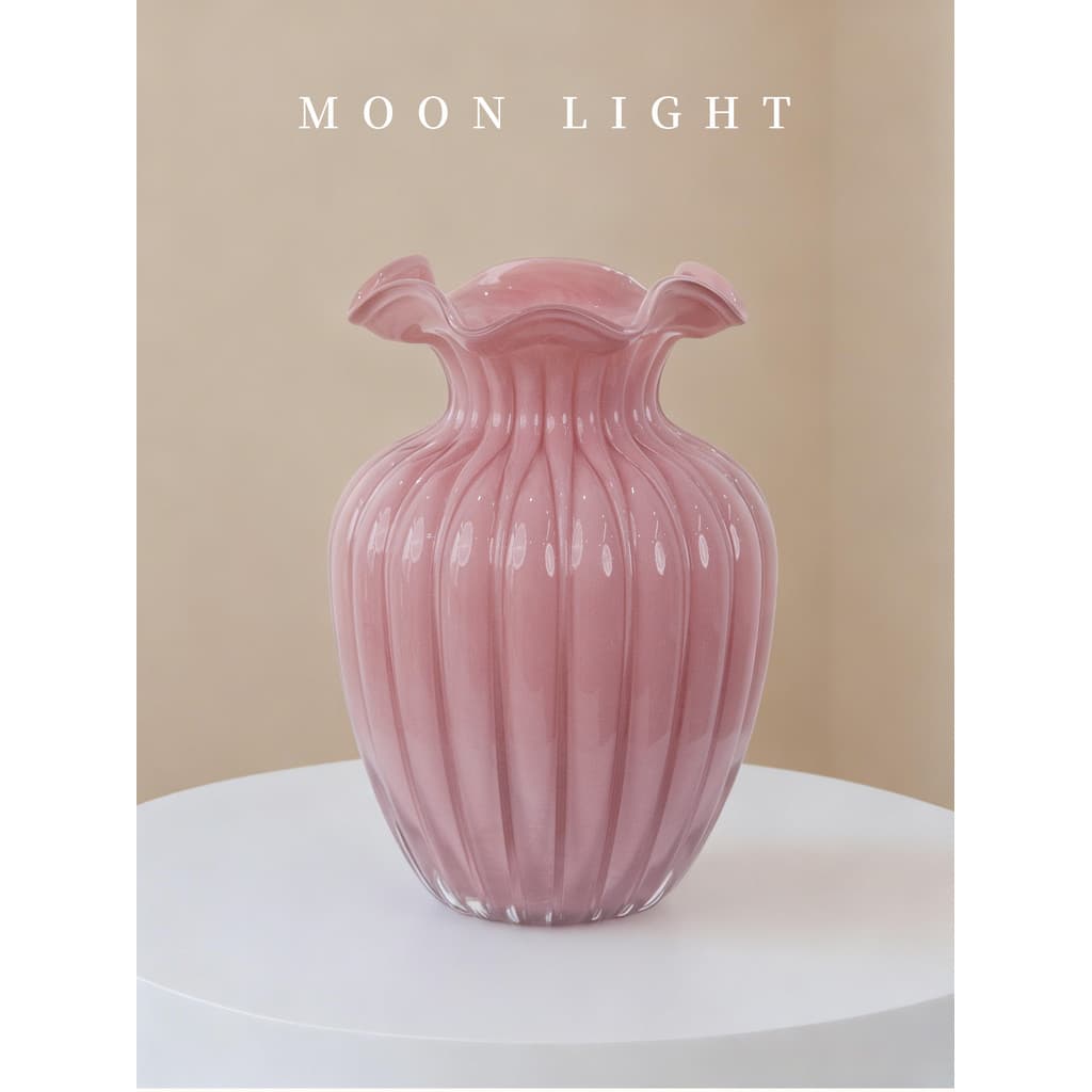 MOOYA {Moonlight Moonlight} Vaso de vidro francês rosa sala de estar mesa de centro armário arranjo de flores decoração
