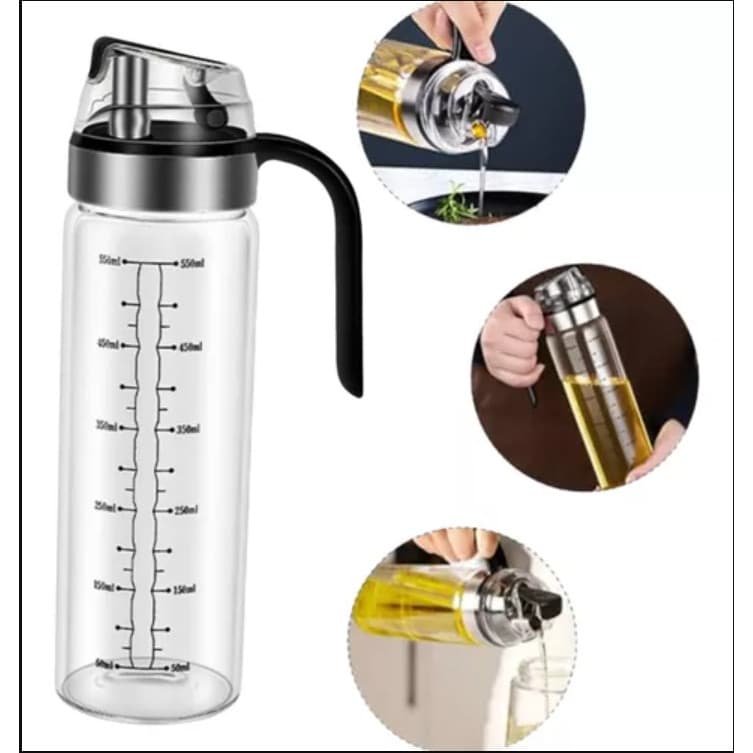 Dispenser Recipiente Garrafa de Vidro Luxo De Azeite Vinagre Óleo